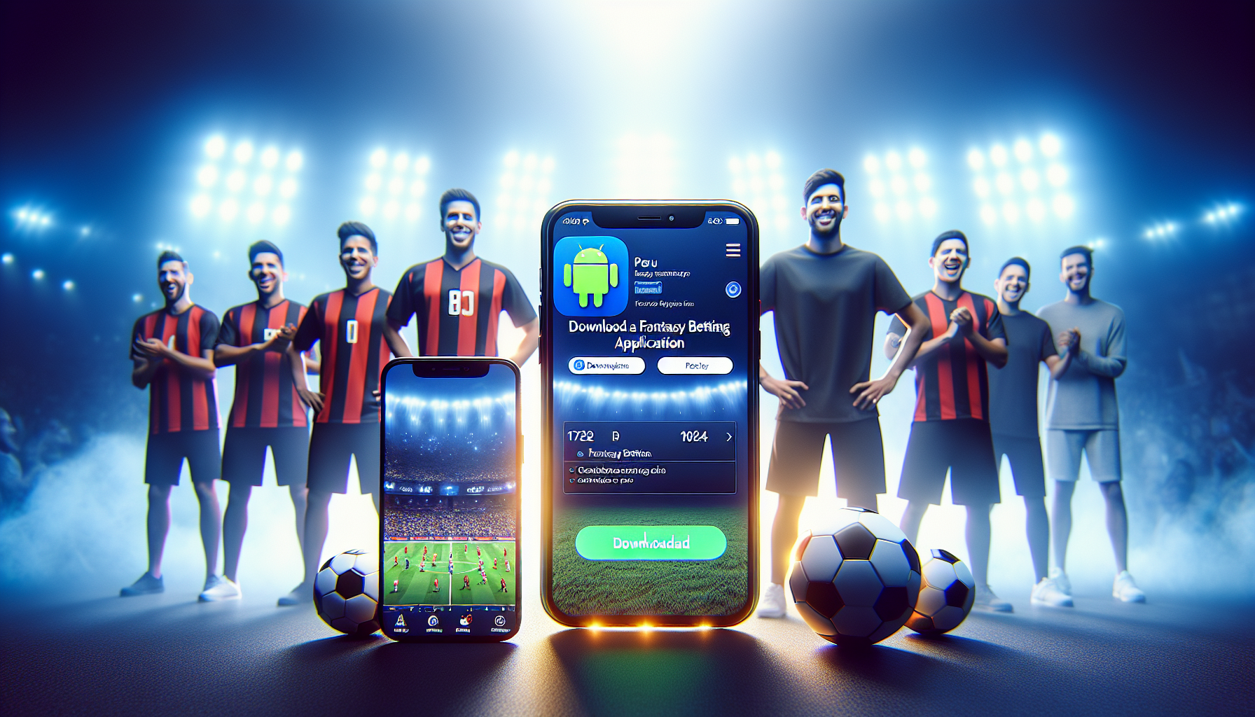 Proceso de descarga de la app Doradobet en iOS y Android mostrado en dos móviles.