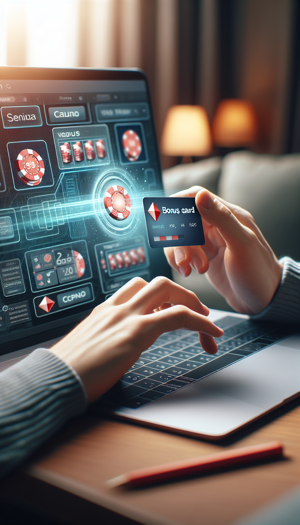 Usuario peruano ingresa código de bono Doradobet en su laptop en ambiente hogareño