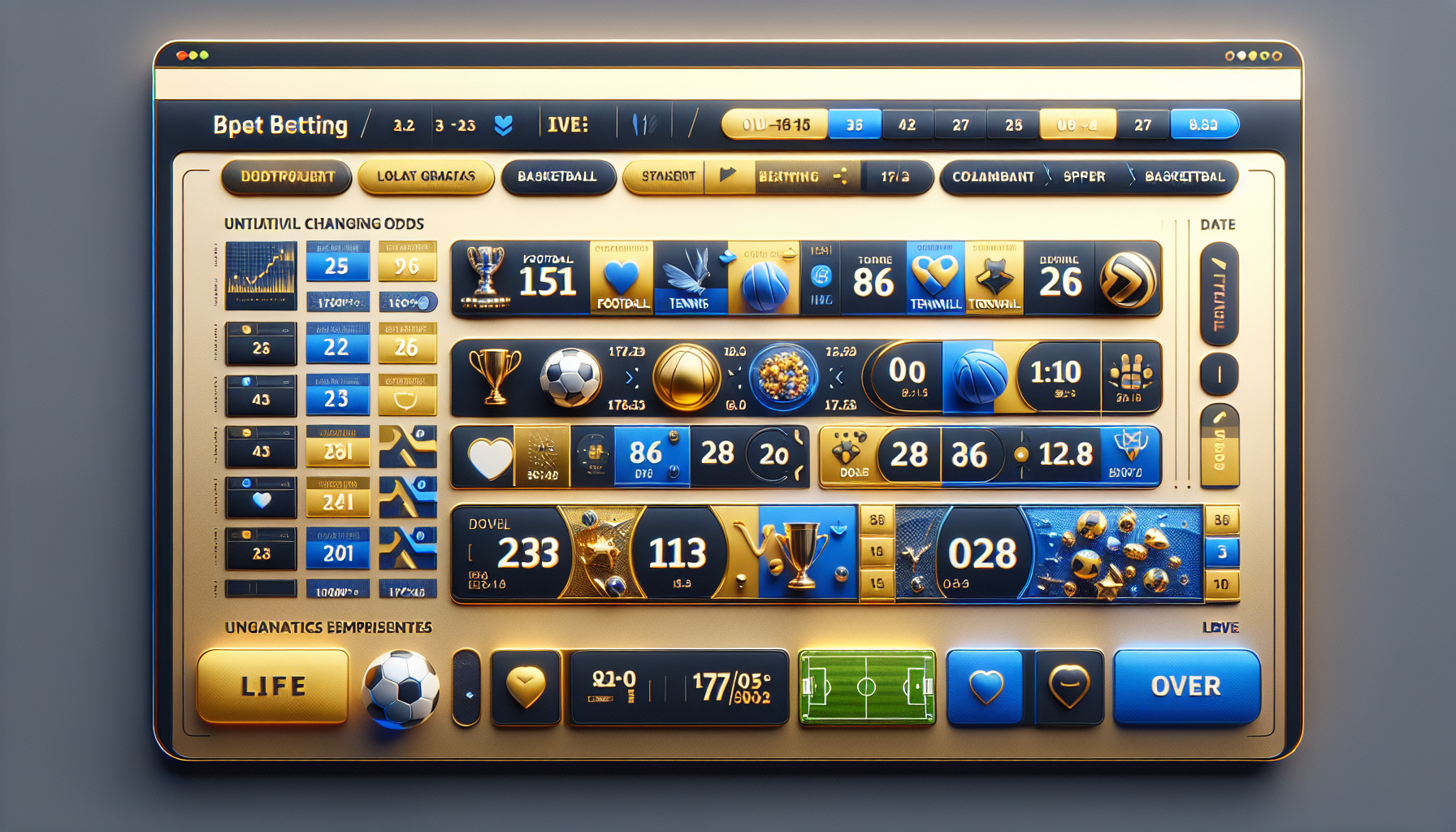 Pantalla de apuestas en vivo en Doradobet con eventos deportivos variados